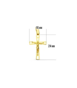 Cruz Cristo Calada 18 Ktes<Alda Joyeros Flash Sale