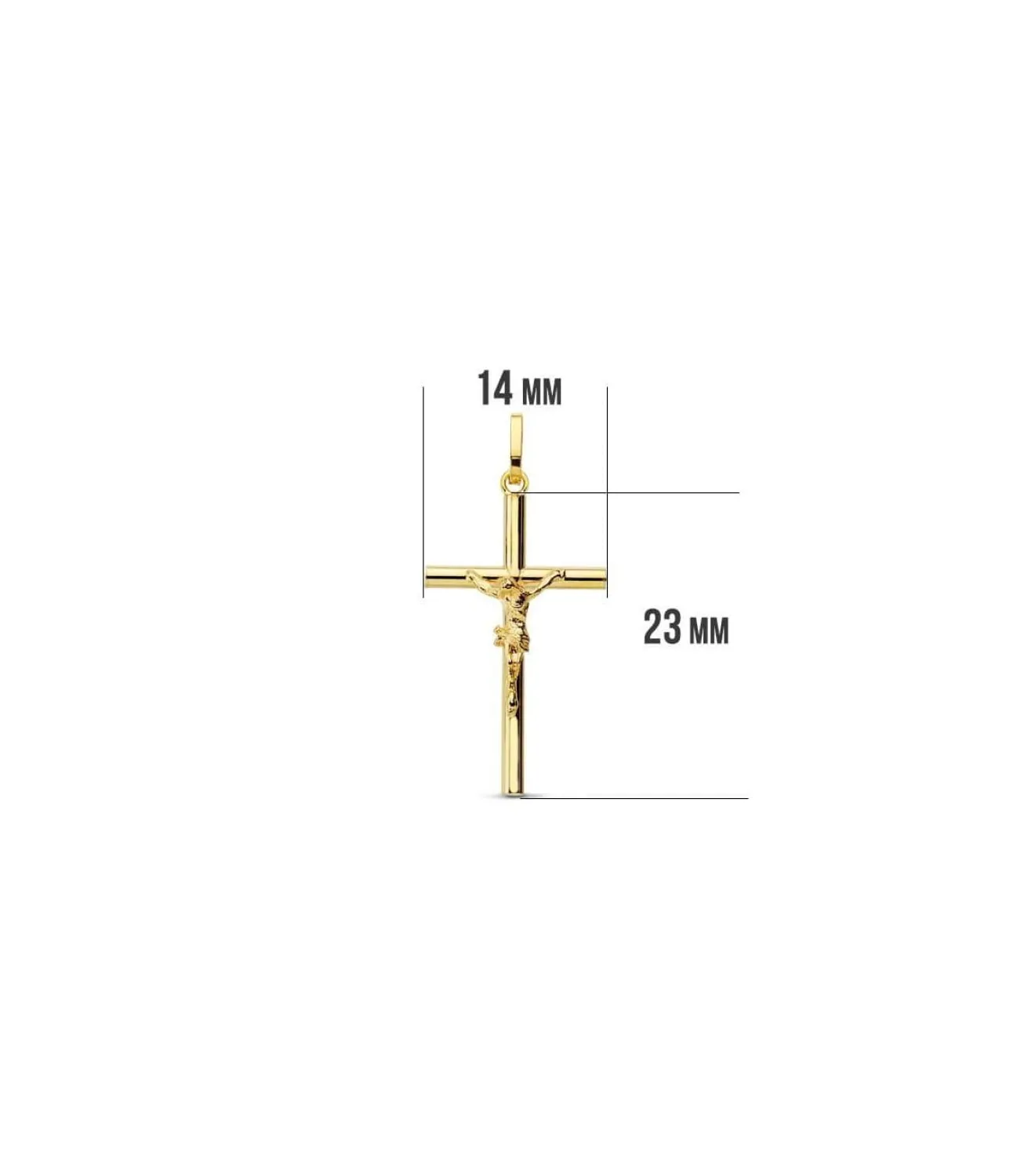 Cruz Cristo Hueca 18 Ktes 23Mm<Alda Joyeros Best Sale