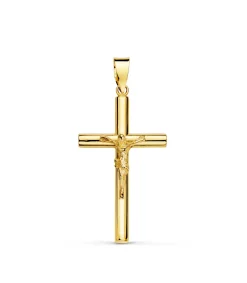 Cruz Cristo Lisa 18 Ktes 25Mm<Alda Joyeros Sale