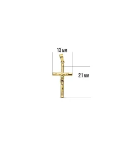Cruz Cristo Lisa 18 Ktes 21Mm<Alda Joyeros New
