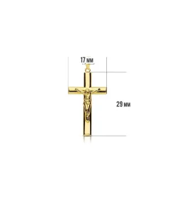 Cruz Cristo Palo Oval 18 Ktes 29 Mm<Alda Joyeros New