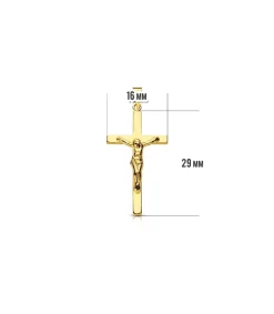 Cruz Cristo Palo Rectangular 18 Ktes 29 Mm<Alda Joyeros Discount