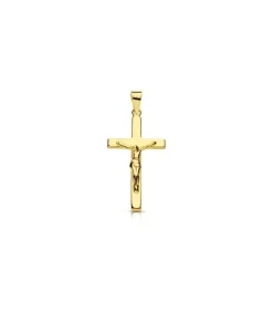 Cruz Cristo Palo Rectangular 18 Ktes 25Mm<Alda Joyeros Best Sale