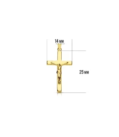 Cruz Cristo Palo Rectangular 18 Ktes 25Mm<Alda Joyeros Best Sale