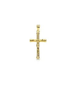 Cruz Cristo Palo Redondo 18 Ktes 25 Mm<Alda Joyeros Shop