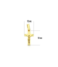 Cruz Cristo Plana 18 Ktes 18 Mm<Alda Joyeros Fashion