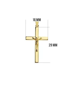 Cruz Cristo Plana 18 Ktes 29Mm<Alda Joyeros Cheap