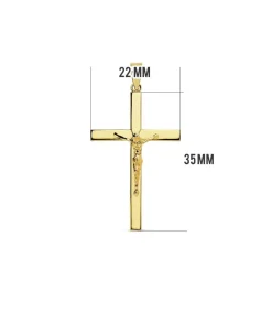 Cruz Cristo Plana 18 Ktes 35Mm<Alda Joyeros Online