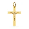 Cruz Cristo Plana Rectangular Oro 18K 29 Mm<Alda Joyeros Shop