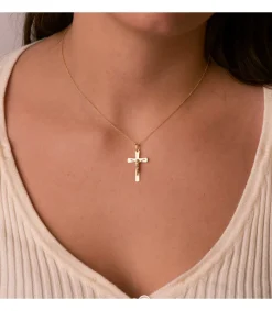 Cruz Cristo Plana Redondeada Oro 18K 25 Mm<Alda Joyeros Cheap