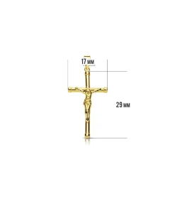 Cruz Cristo Redonda 18 Ktes 29 Mm<Alda Joyeros New
