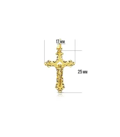 Cruz Cristo Tallada 18 Kilates 25 Mm<Alda Joyeros Shop