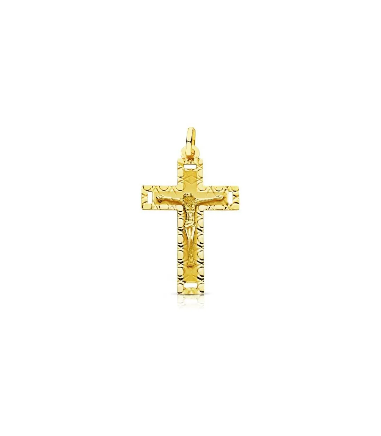 Cruz Cristo Tallada 18 Ktes 32Mm<Alda Joyeros Shop