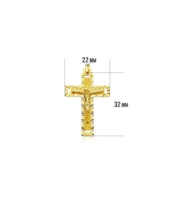 Cruz Cristo Tallada 18 Ktes 32Mm<Alda Joyeros Shop