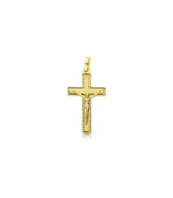 Cruz Cristo Tallada 18 Ktes<Alda Joyeros Store