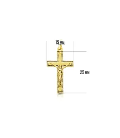 Cruz Cristo Tallada 18 Ktes<Alda Joyeros Store