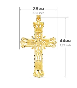 Cruz Filigrana Oro Amarillo 18K 44Mm<Alda Joyeros Cheap