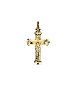 Cruz Irregular Cristo De Oro Amarillo 18K 23 Mm Laser<Alda Joyeros Outlet