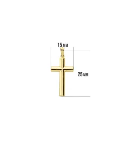 Cruz 18K 25 Mm Lisa<Alda Joyeros Sale