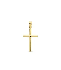 Cruz Lisa De Oro Amarillo 18 K 23 Mm<Alda Joyeros Sale