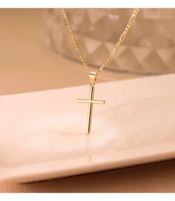 Cruz Lisa De Oro Amarillo 18 K 23 Mm<Alda Joyeros Sale