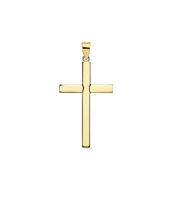 Cruz Lisa De Oro Amarillo 18 K 32 Mm<Alda Joyeros Hot