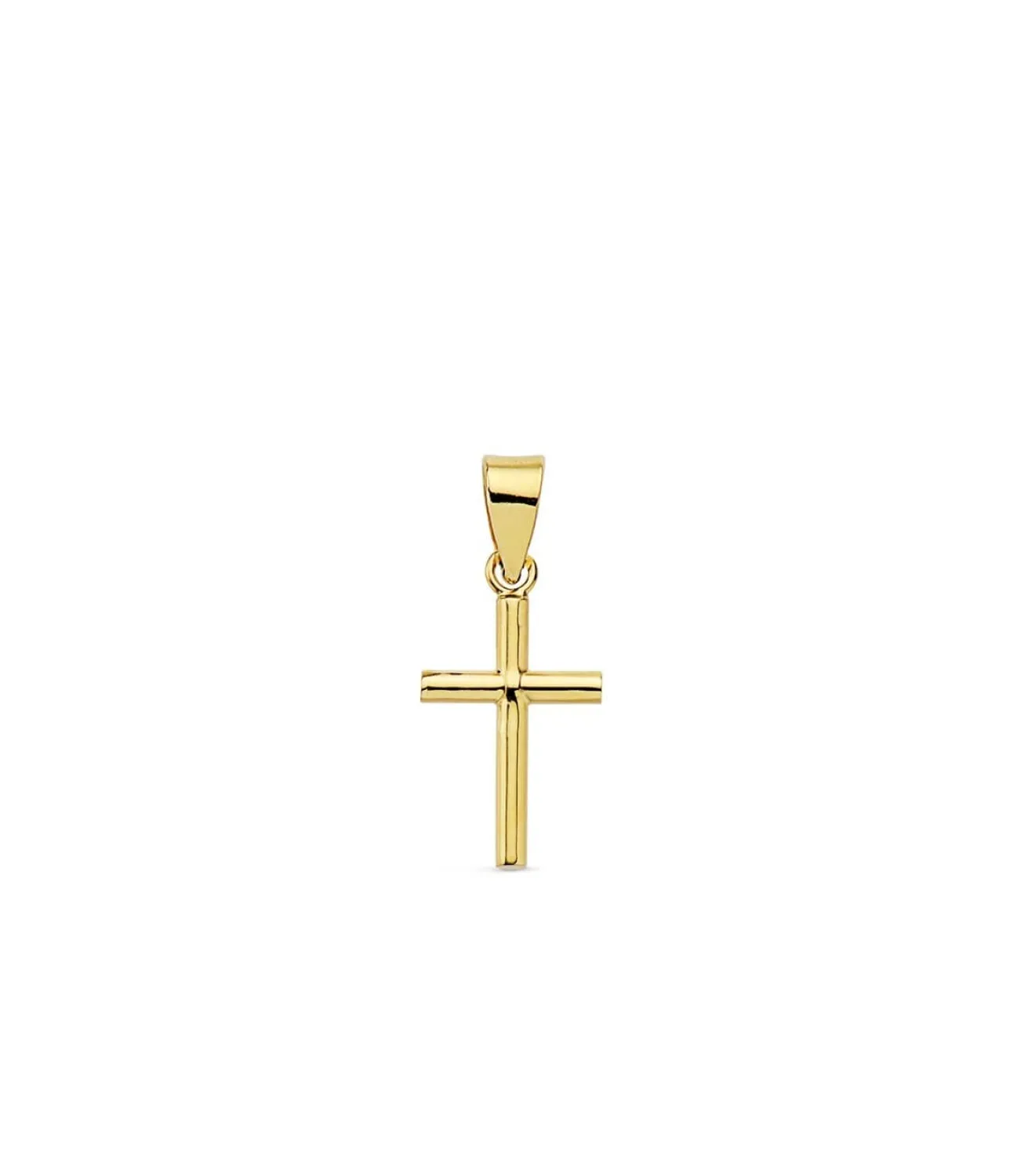 Cruz Lisa De Oro Amarillo 18 K 15 Mm<Alda Joyeros New