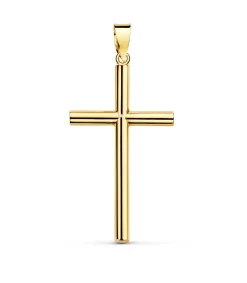 Cruz Lisa De Oro Amarillo 18 K 29 Mm<Alda Joyeros Cheap