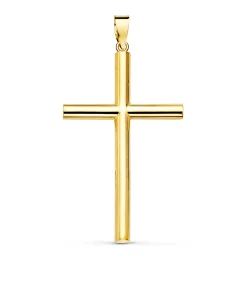 Cruz Lisa De Oro Amarillo 18 K 38 Mm<Alda Joyeros Fashion