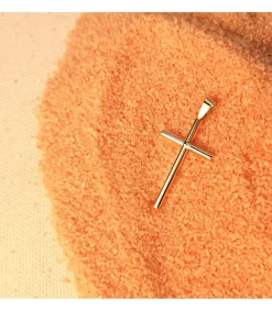 Cruz Lisa De Oro Amarillo 18 K 26 Mm<Alda Joyeros New