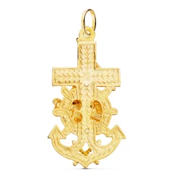 Cruz Marinera Virgen Del Carmen Oro 18K 47Mm<Alda Joyeros Shop