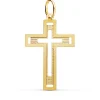 Cruz Oro 18 K Rectangular Calada<Alda Joyeros Clearance