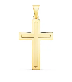 Cruz Oro 18 K Rectangular Plana<Alda Joyeros Best Sale