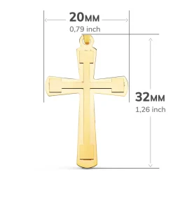 Cruz Oro Amarillo 18K 32 Mm<Alda Joyeros Shop