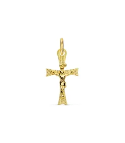 Cruz Plana Cristo De Oro 18K 22 Mm Laser<Alda Joyeros Best Sale