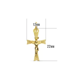 Cruz Plana Cristo De Oro 18K 22 Mm Laser<Alda Joyeros Best Sale