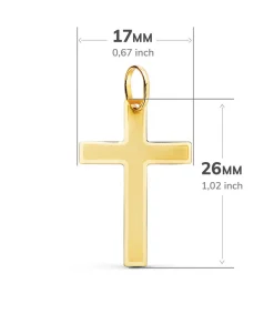 Cruz Plana Rectangular Oro 18K 26 Mm<Alda Joyeros Discount