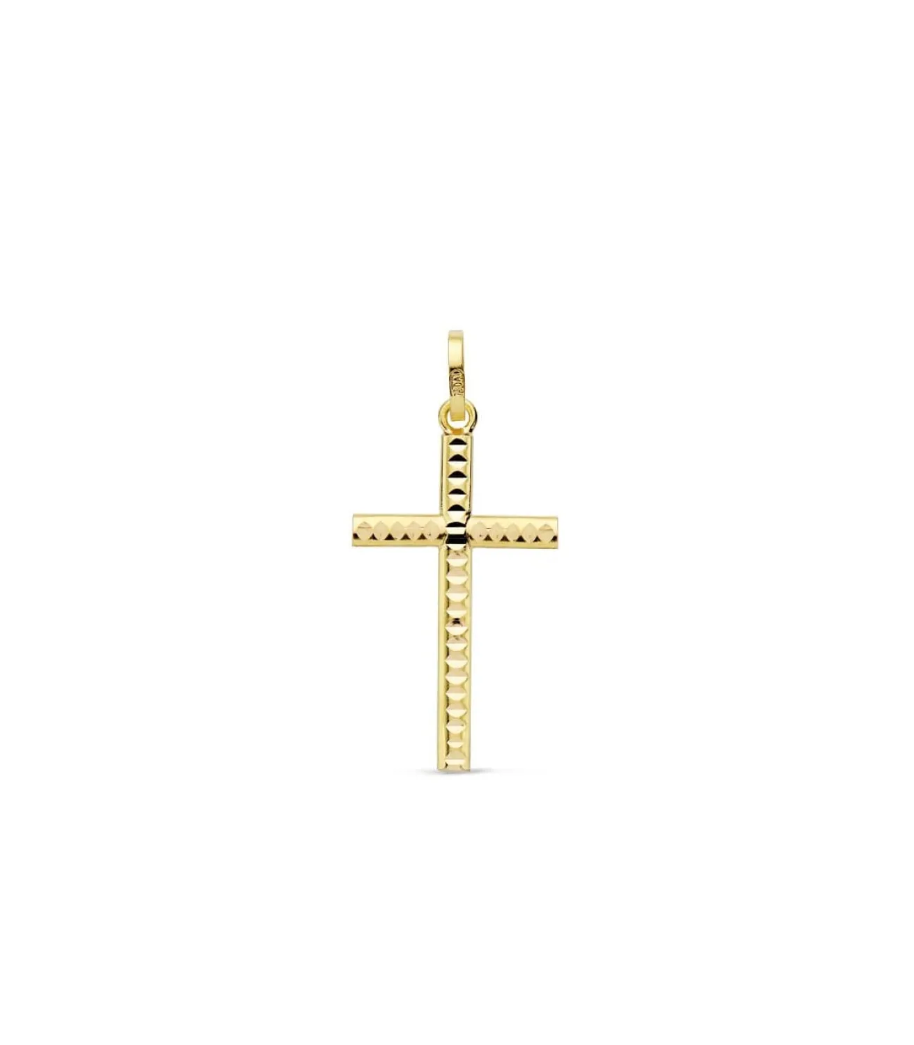 Cruz Plana Talla Oro Amarillo 18 K 22Mm<Alda Joyeros Store