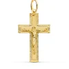 Cruz Rectangular Cristo Oro 18 Ktes Tallada<Alda Joyeros Fashion