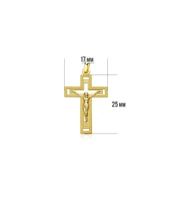 Cruz Tallada De Cristo 18 Ktes 25Mm<Alda Joyeros Outlet