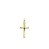 Cruz Tallada De Oro Amarillo 18K 18 Mm<Alda Joyeros Discount