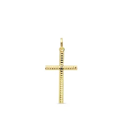 Cruz Tallada De Oro Amarillo 18 K 25 Mm<Alda Joyeros Outlet