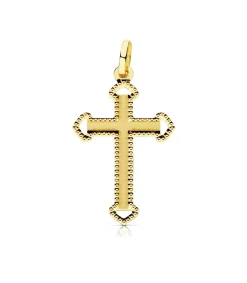 Cruz Tallada Oro Amarillo 18 K 25 Mm<Alda Joyeros Cheap