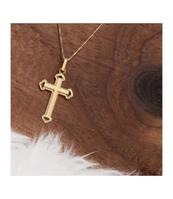 Cruz Tallada Oro Amarillo 18 K 25 Mm<Alda Joyeros Cheap