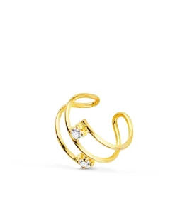 Ear Cuff Oro 18K Sand Zircon<Alda Joyeros Store