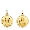 Escapulario Montserrat Y Corazon De Jesus Oro 18K 18Mm Bisel<Alda Joyeros Shop