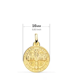 Escapulario San Benito Oro Amarillo 18K 16Mm<Alda Joyeros Cheap
