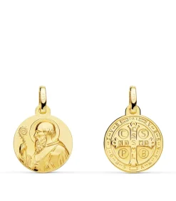Escapulario San Benito Oro Amarillo 18K 14Mm<Alda Joyeros Best