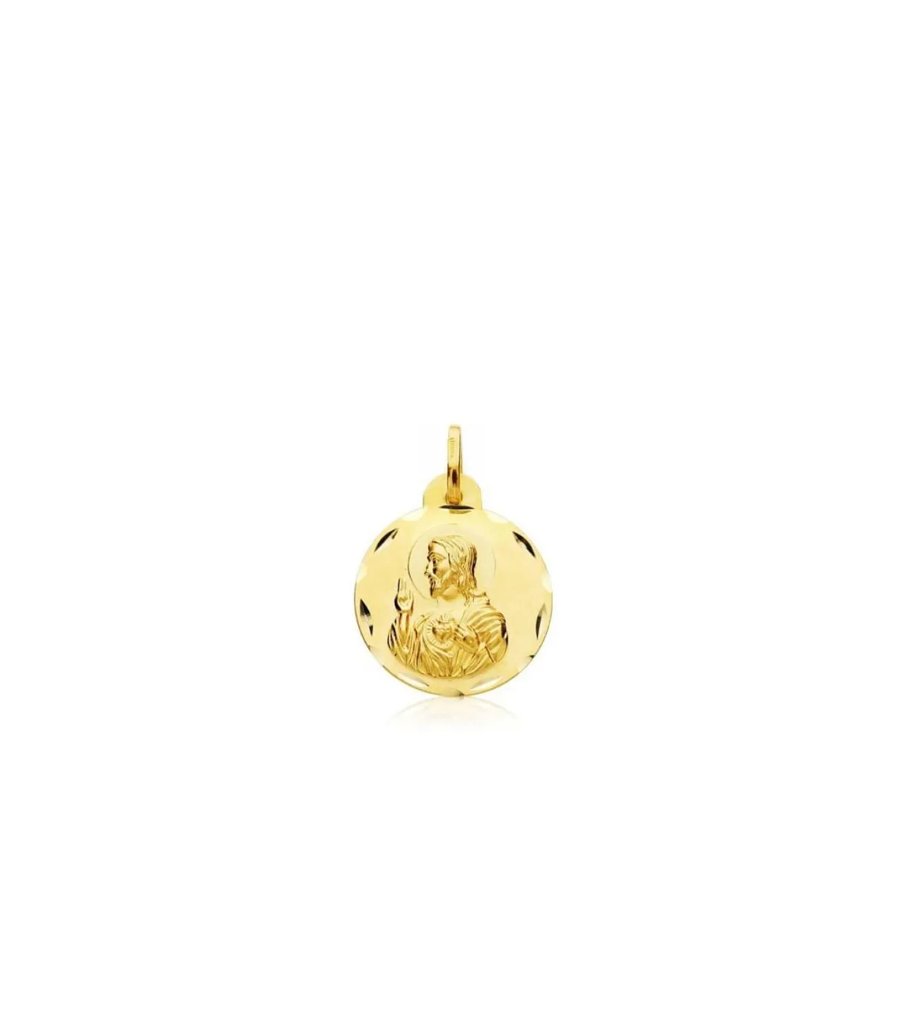 Escapulario V. Candelaria Y Corazon De Jesus Oro 18K 16 Mm<Alda Joyeros Best