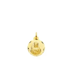 Escapulario V. Candelaria Y Corazon De Jesus Oro 18K 18 Mm<Alda Joyeros Flash Sale